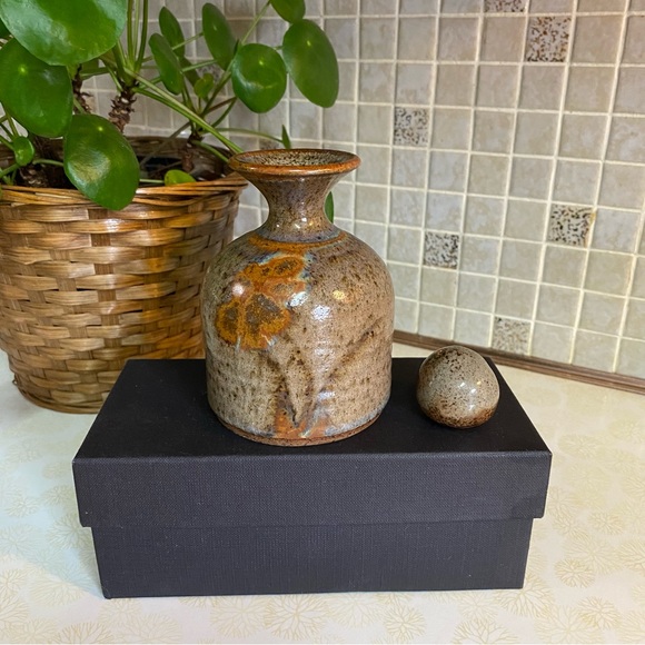 Vintage Kurenda Pottery oil lamp signed studio pottery - Picture 4 of 7